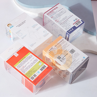 Boîte en acétate plastique transparente imprimée sur mesure avec crochet, boîtes pliables en acétate transparent, vinyle PET, RPET, fournitures