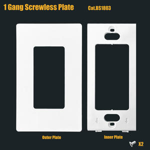 MVAVA高品質米国UL認証1ギャングネジ不要壁プレート壁スイッチプレートコンセントカバー<span class=keywords><strong>US</strong></span>プラグ壁コンセントカバー - Product Image 3