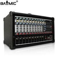 Console de mixage numérique 8 canaux OEM, son audio professionnel, amplificateur Bluetooth 500W pour DJ, maison, KTV, spectacle