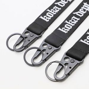 Custom JDM Racing Style Jacquard <b>Lanyard</b> with Checkered Flag Pattern Personalized <b>Car</b> Key Strap for Automotive Enthusiasts - Product Image 2