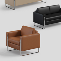 Canapé de bureau robuste avec pieds en acier inoxydable massif pour les entrepreneurs mondiaux en mobilier, les espaces de travail et les commandes en gros