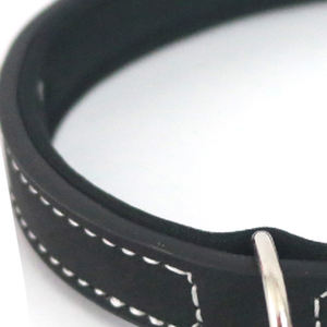 Collier pour chien moderne et mignon en cuir PU 2,5*56cm, motif patte rouge, imperméable, personnalisé, motif animal, pour l'entraînement - Product Image 5