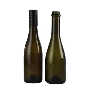 Оптовая продажа, настраиваемая Роскошная темно-зеленая стеклянная бутылка Красного вина объемом 375 мл, 750 мл
