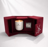 Boîte cadeau blanche de luxe à double porte, boîtes d'emballage magnétiques personnalisées de style arabe pour anniversaire, remise de diplôme, fête, ensemble de bougies