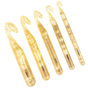 Crochet en cristal, crochet en plastique gras transparent, aiguille à pull, outil à tricoter en <span class=keywords><strong>laine</strong></span> épaisse - Product Image 5