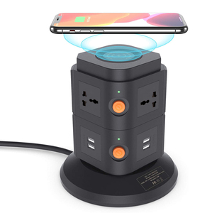 Điện Dải tháp USB ổ cắm 2 lớp thiết kế 6 phổ cửa hàng 4 cổng USB 10 Wát sạc không dây với cá nhân Thiết bị chuyển mạch - Product Image 2