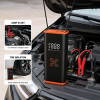 Portable Jump Starter Tire Inflator 12V Car Battery Booster Air Compressor 10.3Bar LED Light Power Bank OEM ODM Factory Supply