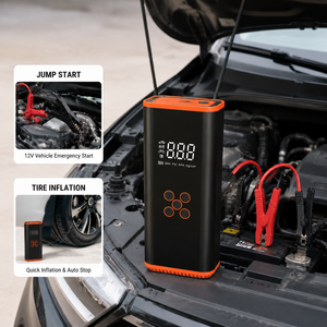 Arrancador de Coches Portátil con Inflador de Neumáticos, Compresor de Aire de 12V, 10.3 Bar, Luz LED, Banco de Energía, Suministro de Fábrica OEM ODM - Product Image 2