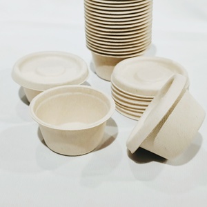 1.5 OZ 50ML disposable beer tasting portion bagasse sauce cups bamboo pulp tasting cup
