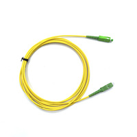 Kabel Patch Fiber Optik Single Mode Lenew Simplex G652D IP SC-SC 1M APC PVC Jumper untuk FTTH
