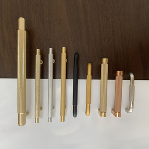 <strong>Black</strong> Brass Aluminum Furniture Wardrobe Drawer <strong>Door</strong> Knurled Handle Living Room Exterior Kitchen Cabinet Dresser Bedroom Outdoor - Product Image 2