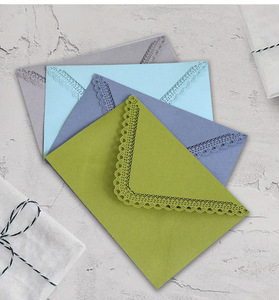 New Design Cotton Linen Lace <b>Envelope</b> Paper Bag Custom Logo <b>Envelope</b> - Product Image 4