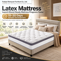 Matelas à ressorts ensachés en latex de 13 pouces, enroulé sous vide, format Queen et King, personnalisable OEM