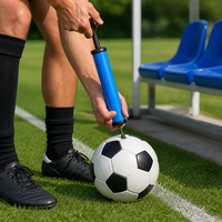 Pompe à air bleue pour ballons, pompe manuelle portable de 10 pouces avec aiguille pour le gonflage de ballons de football et de basketball, OEM personnalisé