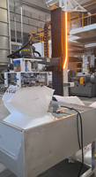 Machine à déchirer les sacs, Système de déchargement de sacs, Robot articulé, Alimentateur automatique pour granulés PP/PE. 25-200 kg/sac, 80-120 sacs/h