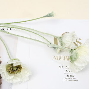 Fleur artificielle en soie, 5 têtes, coquelicot et <span class=keywords><strong>an</strong></span>émone, style automne, pour la fête des Mères, le <span class=keywords><strong>Nouvel</strong></span> <span class=keywords><strong>An</strong></span>, la maison, les fêtes et les mariages, écologique, vente en gros - Product Image 2