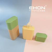 Flacon cosmétique carré compressible de 40 ml, conteneur en plastique pour fond de teint avec bouchon à clapet, emballage vide pour lotion liquide pour le visage