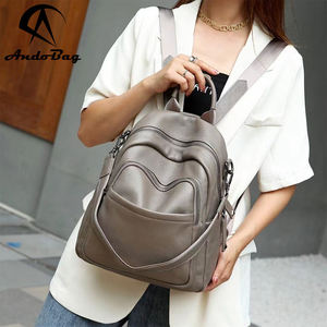Mochila de Moda AndoBag para Mujer, Cuero Vacuno Genuino, Gran Capacidad, Mochilas de Viaje, Bolso de Hombro Casual 8537 - Product Image 1