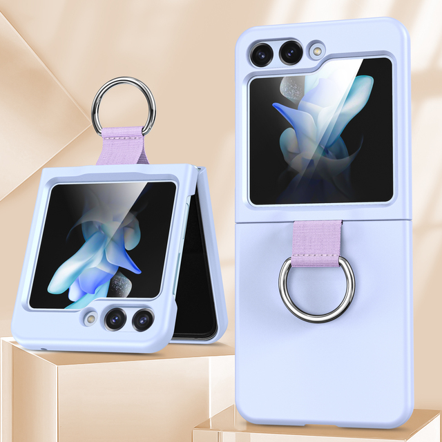 For Samsung Z Flip 6 TPU PC Phone Cases Luxury Shockproof case With Ring for Samsung galaxy Z Flip 4 5