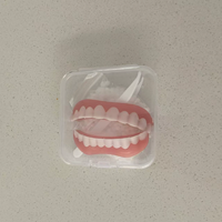 Couvercle de prothèse dentaire en plastique blanchir les facettes dentaires fausses dents supérieures et inférieures ensemble de prothèses dentaires sourire placage prothèses dentaires