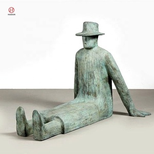 Statua di Uomo Seduto in Bronzo Astratto a Grandezza Naturale per Esterni di Jean <span class=keywords><strong>Michel</strong></span> Folon - Product Image 6