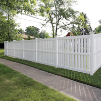 Panneau de clôture en vinyle PVC blanc de 1,8 m, anti-UV, résistant aux intempéries, écologique, facile à assembler, design moderne, pour jardin résidentiel