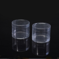 Boîte en plastique de qualité alimentaire, cylindre transparent en PET, emballage personnalisé, boîte d'emballage ronde en plastique transparent pour gâteau avec couvercle