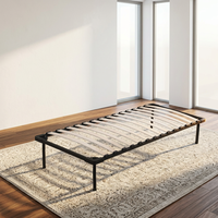 Sommier à lattes métalliques modulaire en acier, cadre extérieur résistant à l'usure, idéal pour les matelas de grande taille dans les chambres spacieuses, support de charge pour matelas
