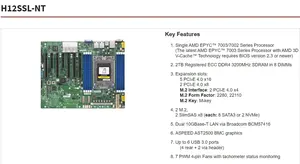 Carte mère de serveur reconditionnée à haut nombre de cœurs DDR4 2048 Go HT2SSL-NTE-E-ATX avec socket SP3 pour processeurs AMD EPYC série 7002 - Product Image 4