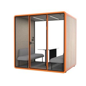 Cabina de Trabajo Moderna de Acero Inoxidable para Oficina, Cabina de Conferencias Insonorizada para Exteriores, Cabina Telefónica Portátil para Estudio - Product Image 5