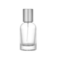 Flacon de parfum vide en verre transparent de luxe rond personnalisé, vaporisateur de brouillard, 5 ml, 10 ml, 20 ml, 30 ml, 50 ml, 100 ml, vente en gros