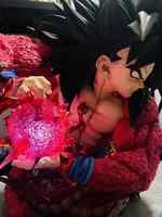 Vente en gros Dragon Ball 1/1 grandeur nature 94 cm de hauteur Goku résine artisanat avec lumière Kd Goku buste Statue Anime Statue Figure