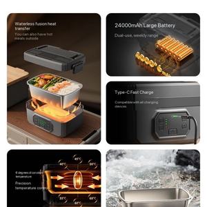 Modern Design 1.2L Portable Cordless <b>Insulated</b> <b>Lunch</b> <b>Box</b> Travel USB-powered Self Heating Food Container - Product Image 4