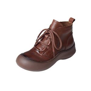 Botas de Senderismo Nuevas de Otoño/Invierno, Hechas a Mano, de Piel Vacuna Vintage, con Punta Redonda, Impermeables, con Plataforma y Altura hasta la Rodilla - Product Image 5