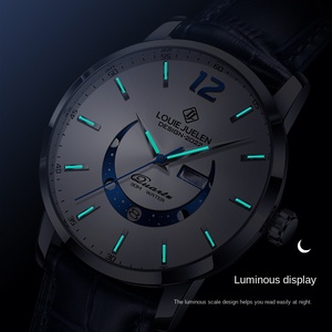 Montre à quartz pour homme Master Moon 2026, bracelet en cuir, étanche, lumineuse, alliage, largeur du bracelet 22 mm, verre, mode - Product Image 4
