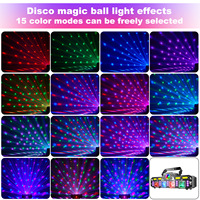 Projecteur laser LED solaire double faisceau pleine couleur pour ambiance KTV, contrôle vocal, lampe de scène de bar