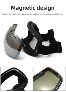 Gafas de esquí magnéticas a prueba de viento de doble capa antiniebla gafas de esquí hombres mujeres nieve montaña escalada gafas de protección - Product Image 2