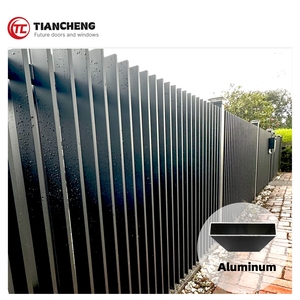 Đen sơn tĩnh điện sân sau <span class=keywords><strong>Composite</strong></span> Nhôm hàng rào dọc hàng rào vườn <span class=keywords><strong>2025</strong></span> phổ biến - Product Image 1