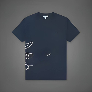 Bestseller T-Shirt für Erwachsene Baumwolle Casual Kurzarm Solid Design Muster Stricks toff 180 Gramm Gewicht