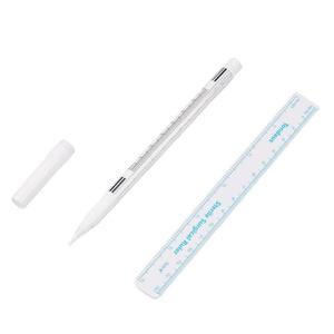 Marcador de Piel Blanco de 0.5-1mm, Lápiz de Mapeo de Cejas PMU con Regla de Papel para Microblading - Product Image 2