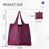 Sac fourre-tout pliable en tissu Oxford imperméable, personnalisable avec logo publicitaire, lavable, réutilisable, pour les courses au supermarché