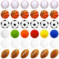PU 4cm Rugby Ball Mini Spray-Peint Promotionnel Football Basketball-Soulagement Du Stress Jouets Équipement De Sport En Plastique Rebond Lent