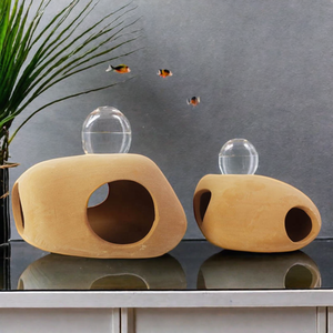 Cueva de Cerámica Ecológica para Acuario, Escondite para Peces, Decoración para Sala de Estar - Product Image 1