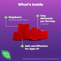 Gummies de mélatonine pour enfants OEM ODM, complément alimentaire favorisant le sommeil, saveur baies, 60 gummies, marque privée