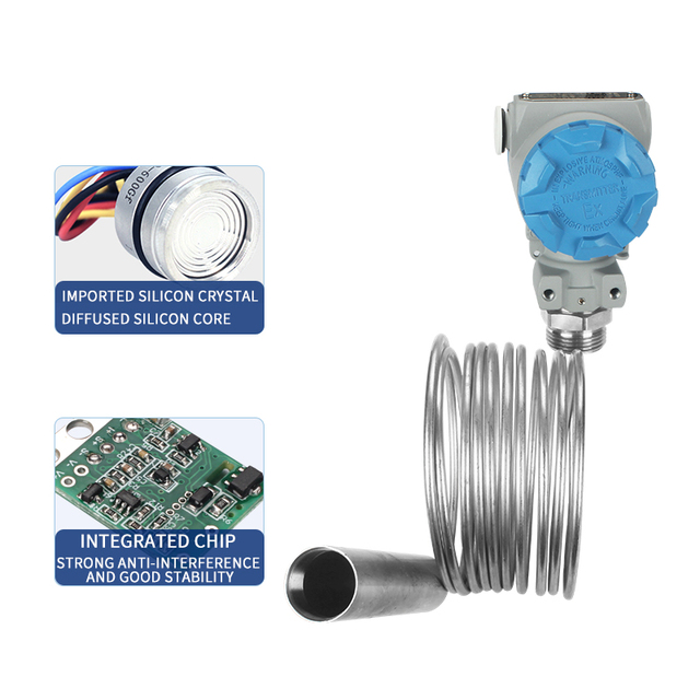 4-20mA Two Wire Digital Level Indicator 24vpower Supply Fuel tank Level Meter High Temperature Liquid Level Sensor