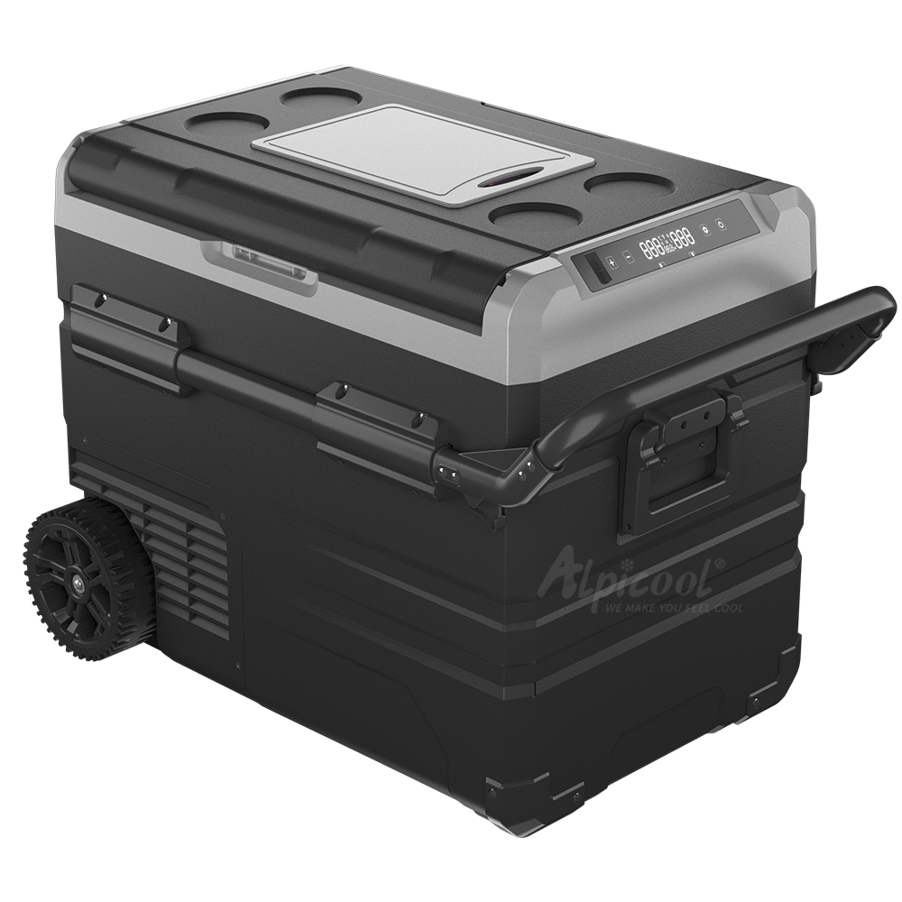 Foshan Alpicool TWW55 55 55 л, автомобильный холодильник на солнечной батарее, 12 В постоянного тока, морозильная камера с управлением через приложение, кулер для кемпинга с колесами