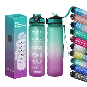 Best Selling Products 2024 Tomatodo Bpa Free Botellas De Agua With Motivational Words 1 Liter PC Water Bottle Custom Logo OEM