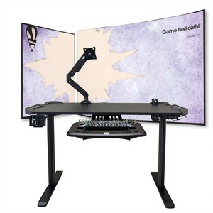 Tùy chỉnh có thể điều chỉnh RGB đèn Led đứng bàn máy tính bàn văn phòng nhà chơi game Bàn nâng Bàn Kim Loại - Product Image 5