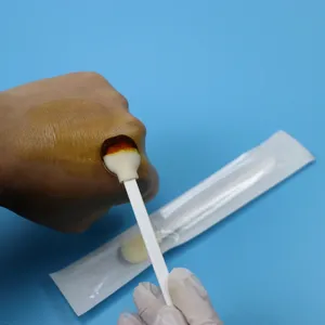 50 יחידות ידית פלסטיק לבנה עגולה מוליך ספוג קצף רפואי סוכרייה על מקל