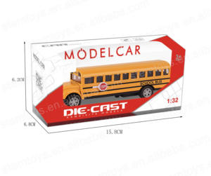 Venta caliente Pull Back Alloy Diecast Model Vehicle 1:32 Yellow School Bus Die cast Car Toys para niños Juguetes - Product Image 2